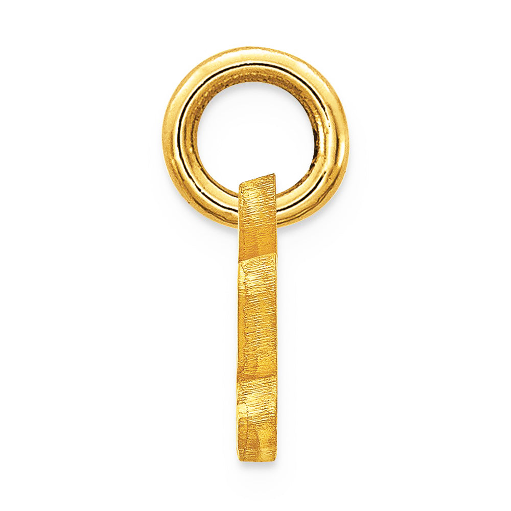 Alternate view of the 10k Yellow Gold Baylor U XS (Tiny) Script Logo Charm or Pendant by The Black Bow Jewelry Co.
