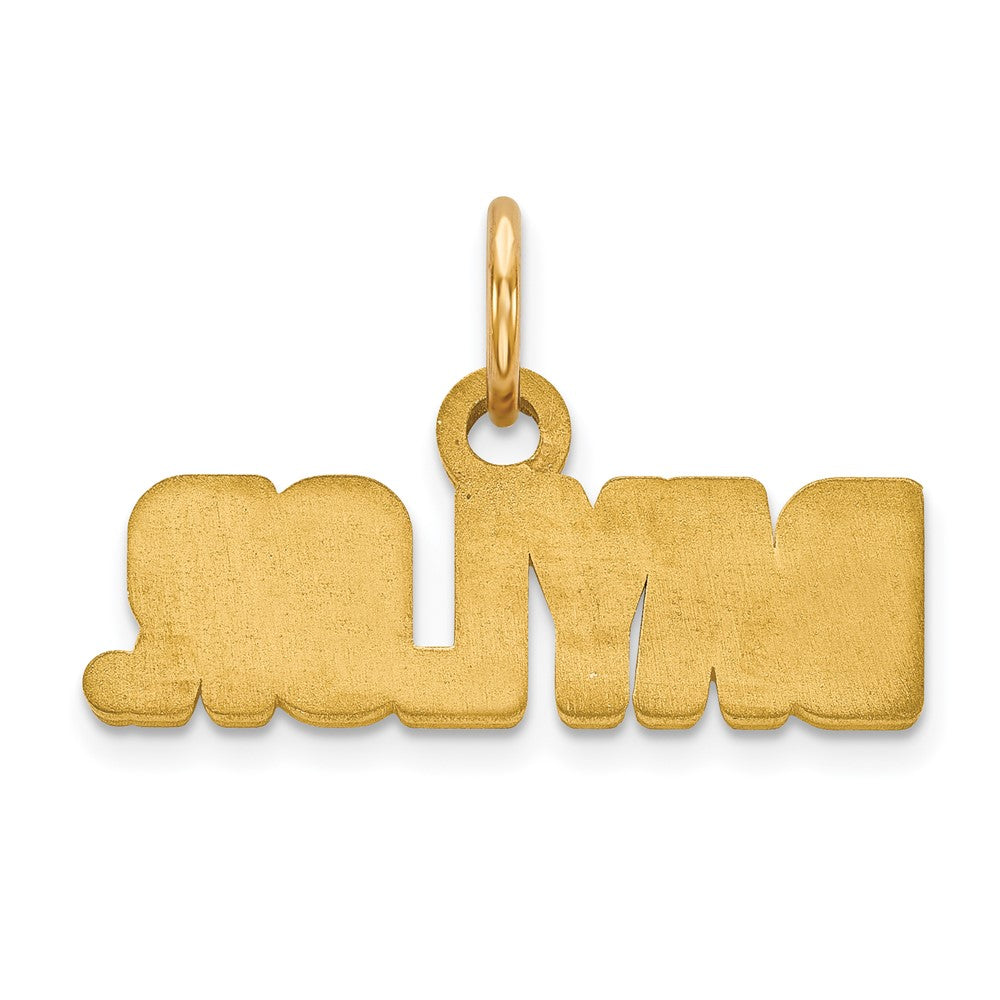 Alternate view of the 10k Yellow Gold Baylor U XS (Tiny) Script Logo Charm or Pendant by The Black Bow Jewelry Co.