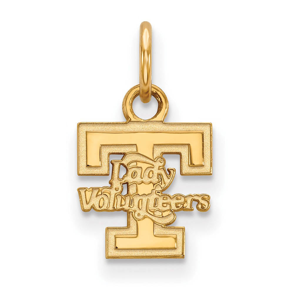 10k Yellow Gold U. of Tennessee XS (Tiny) 'T' Logo Charm or Pendant, Item P14381 by The Black Bow Jewelry Co.
