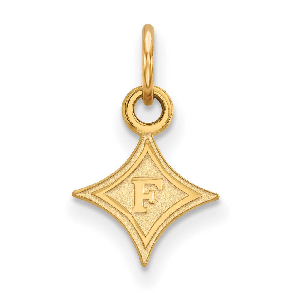 14k Yellow Gold Furman U XS (Tiny) Rhombus Charm or Pendant, Item P14491 by The Black Bow Jewelry Co.