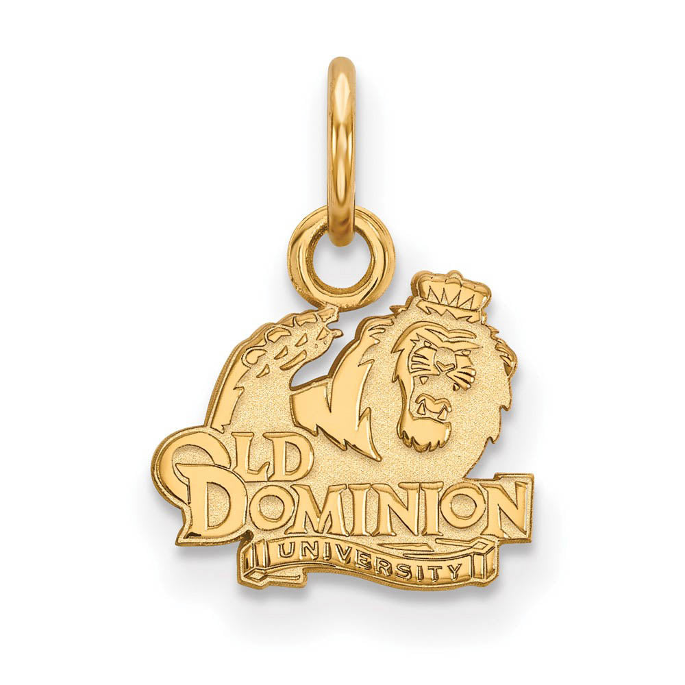 14k Yellow Gold Old Dominion U. XS (Tiny) Charm or Pendant, Item P14505 by The Black Bow Jewelry Co.