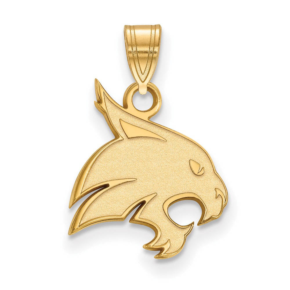 14k Yellow Gold Texas State Medium Pendant, Item P14635 by The Black Bow Jewelry Co.