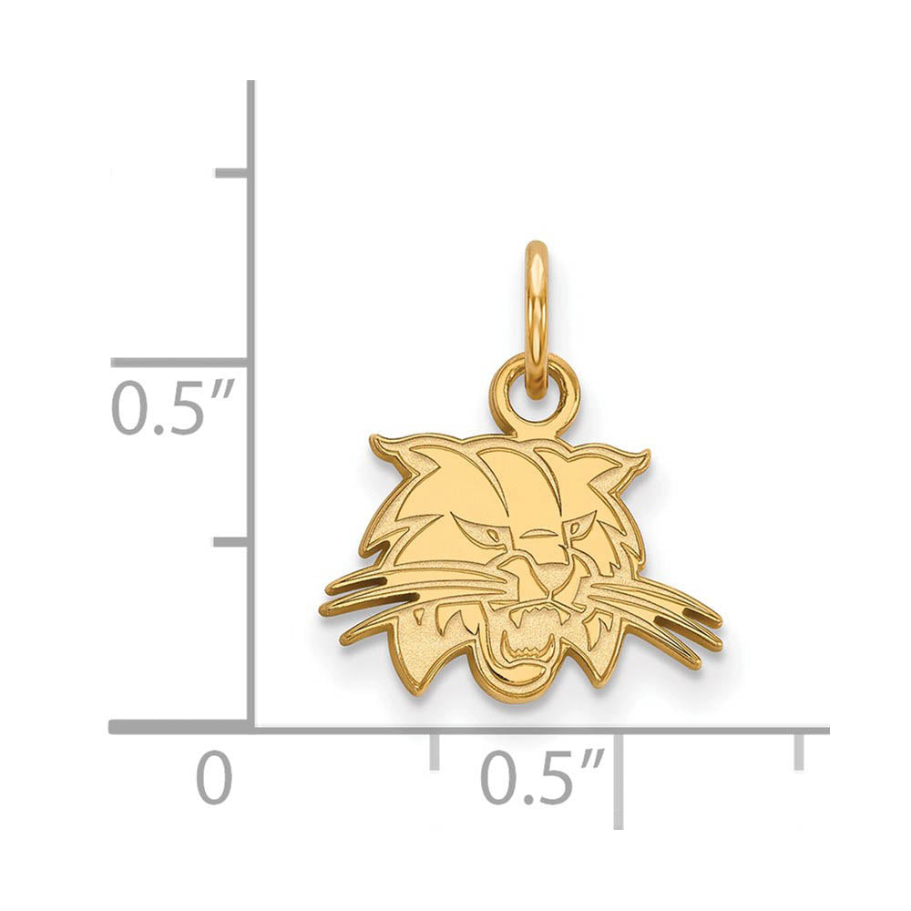 Alternate view of the 14k Yellow Gold Ohio U. XS (Tiny) Charm or Pendant by The Black Bow Jewelry Co.
