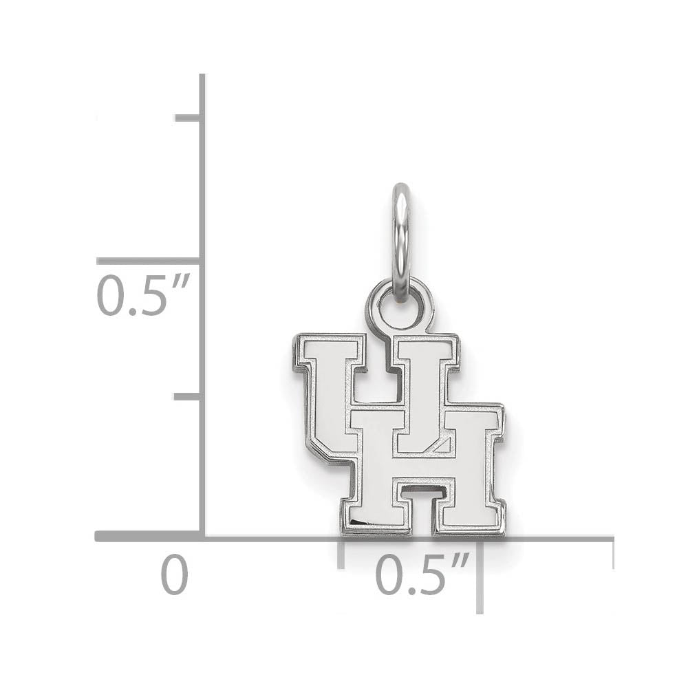 Alternate view of the Sterling Silver U. of Houston XS (Tiny) 'UH' Charm or Pendant by The Black Bow Jewelry Co.