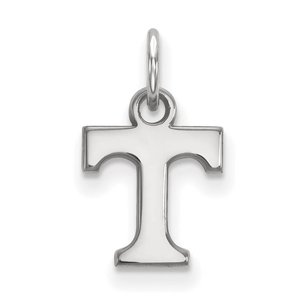Sterling Silver U. of Tennessee XS (Tiny) Initial T Charm or Pendant, Item P14992 by The Black Bow Jewelry Co.