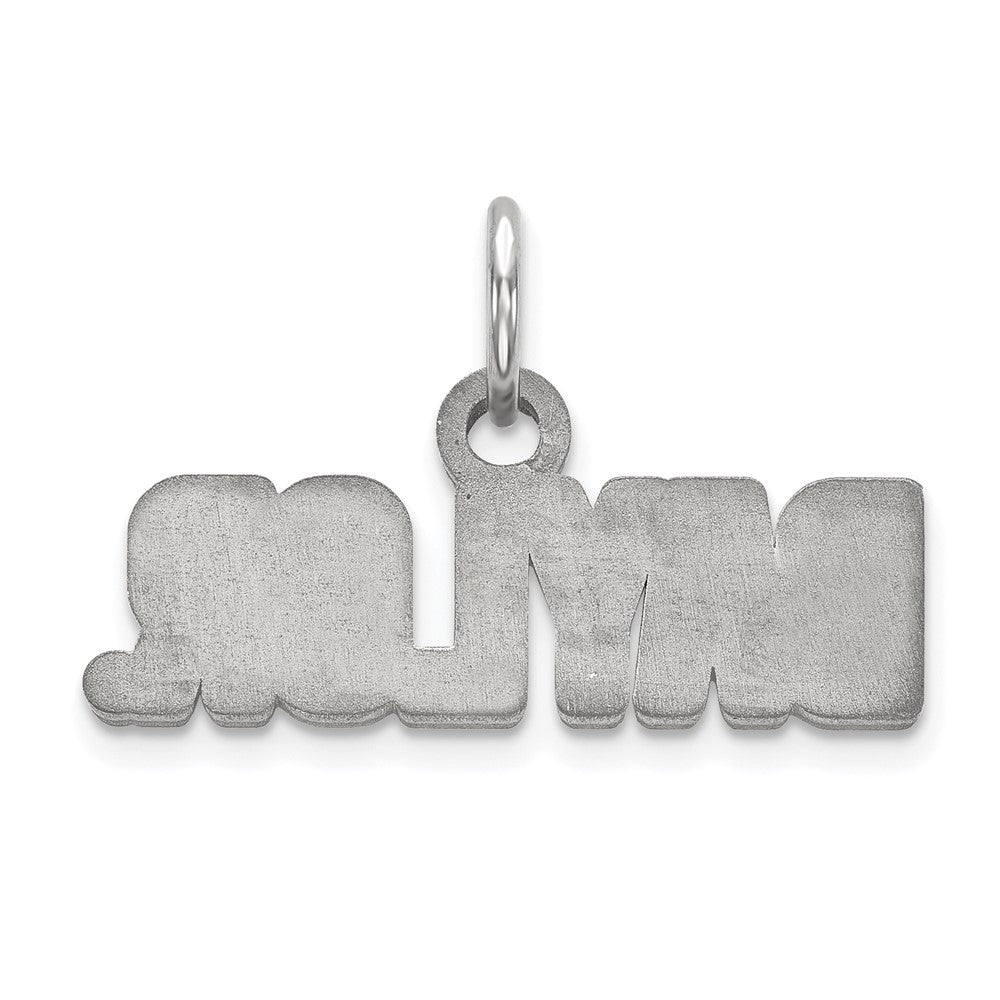 Alternate view of the Sterling Silver Baylor U XS (Tiny) Script Logo Charm or Pendant by The Black Bow Jewelry Co.