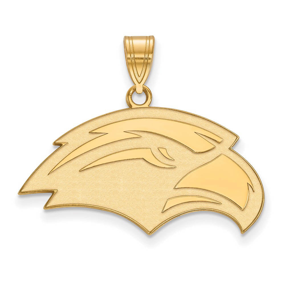 10k Yellow Gold Southern Miss Medium Pendant, Item P18749 by The Black Bow Jewelry Co.