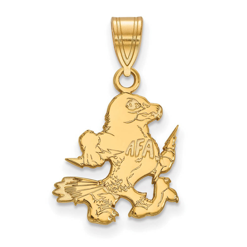 10k Yellow Gold Air Force Academy Medium Pendant, Item P18810 by The Black Bow Jewelry Co.