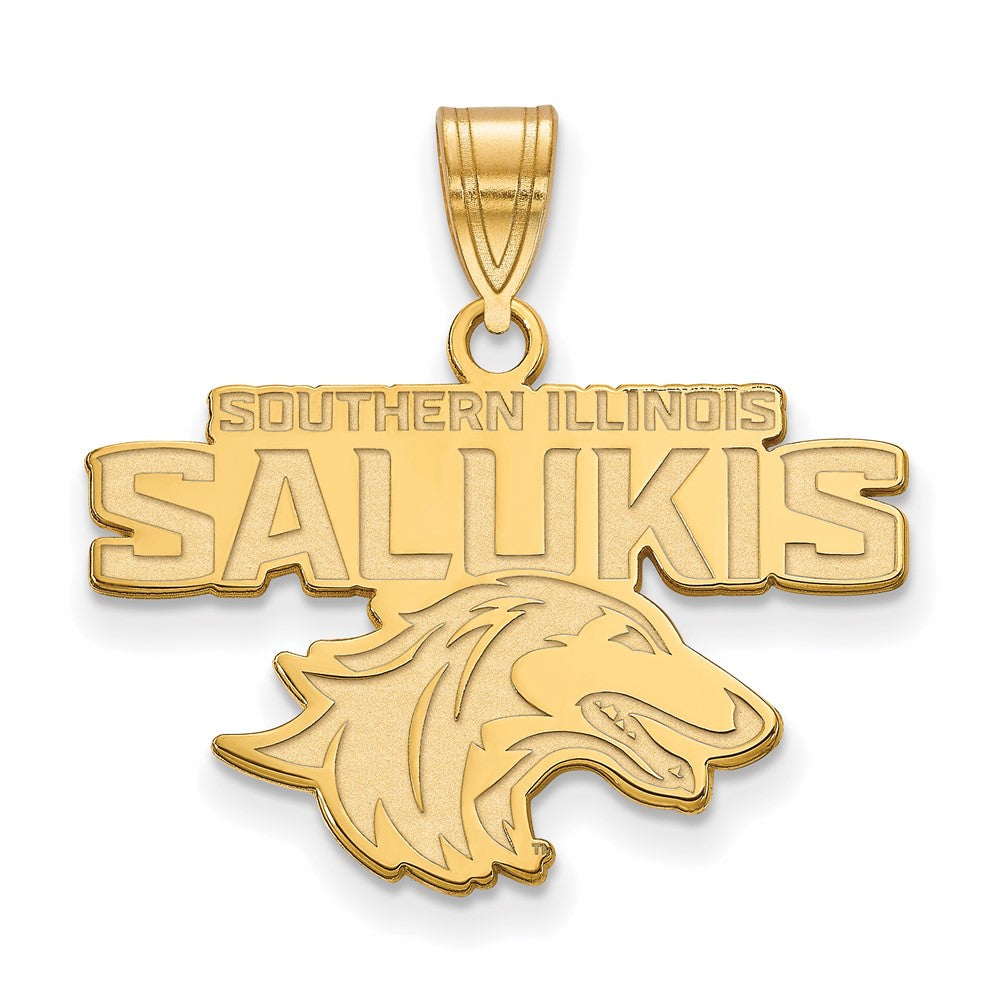 10k Yellow Gold Southern Illinois U. Medium Pendant, Item P18811 by The Black Bow Jewelry Co.