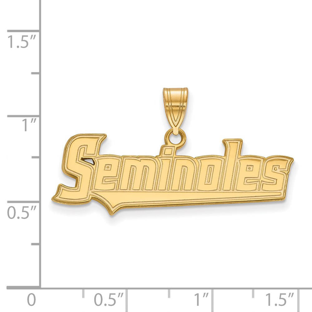 Alternate view of the 10k Yellow Gold Florida State Medium Pendant by The Black Bow Jewelry Co.