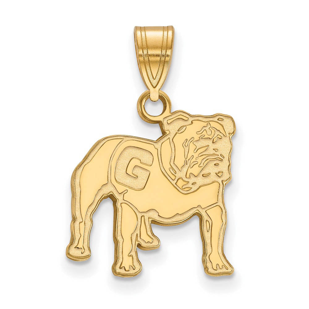14k Yellow Gold U. of Georgia Medium Mascot Logo Pendant, Item P19173 by The Black Bow Jewelry Co.
