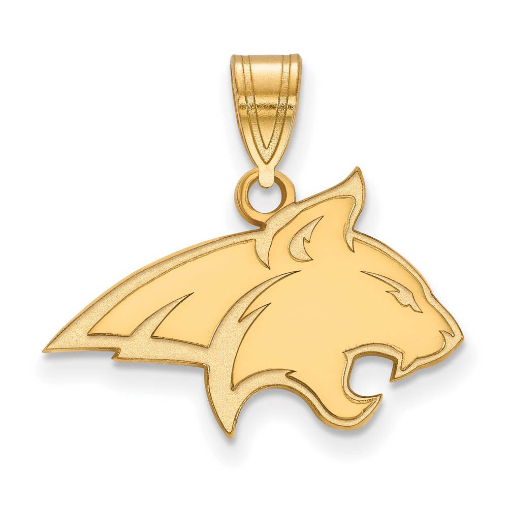 14k Gold Plated Silver Montana State Medium Mascot Pendant, Item P19223 by The Black Bow Jewelry Co.