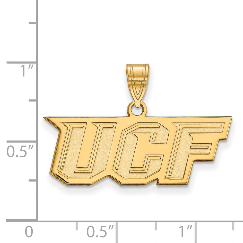 Alternate view of the 14k Gold Plated Silver Central Florida Medium Pendant by The Black Bow Jewelry Co.