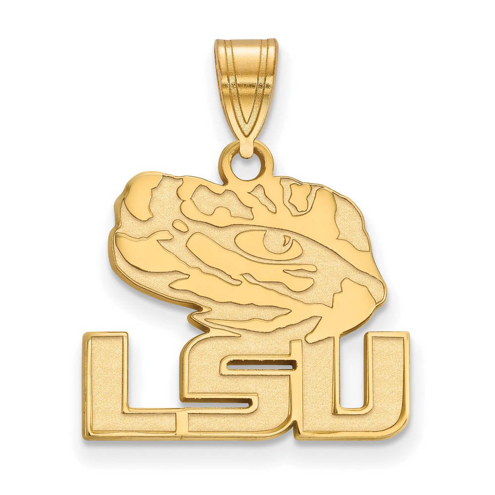 14k Gold Plated Silver Louisiana State Md 'LSU' Mascot Pendant, Item P19390 by The Black Bow Jewelry Co.