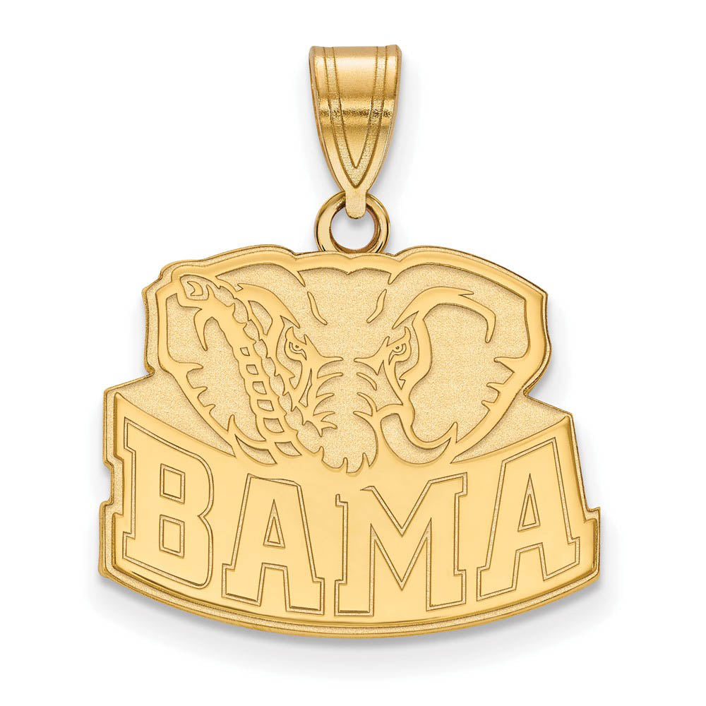 14k Gold Plated Silver U. of Alabama Medium Pendant, Item P19391 by The Black Bow Jewelry Co.