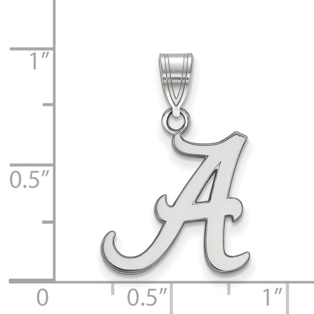 Alternate view of the Sterling Silver U. of Alabama Medium Initial A Pendant by The Black Bow Jewelry Co.