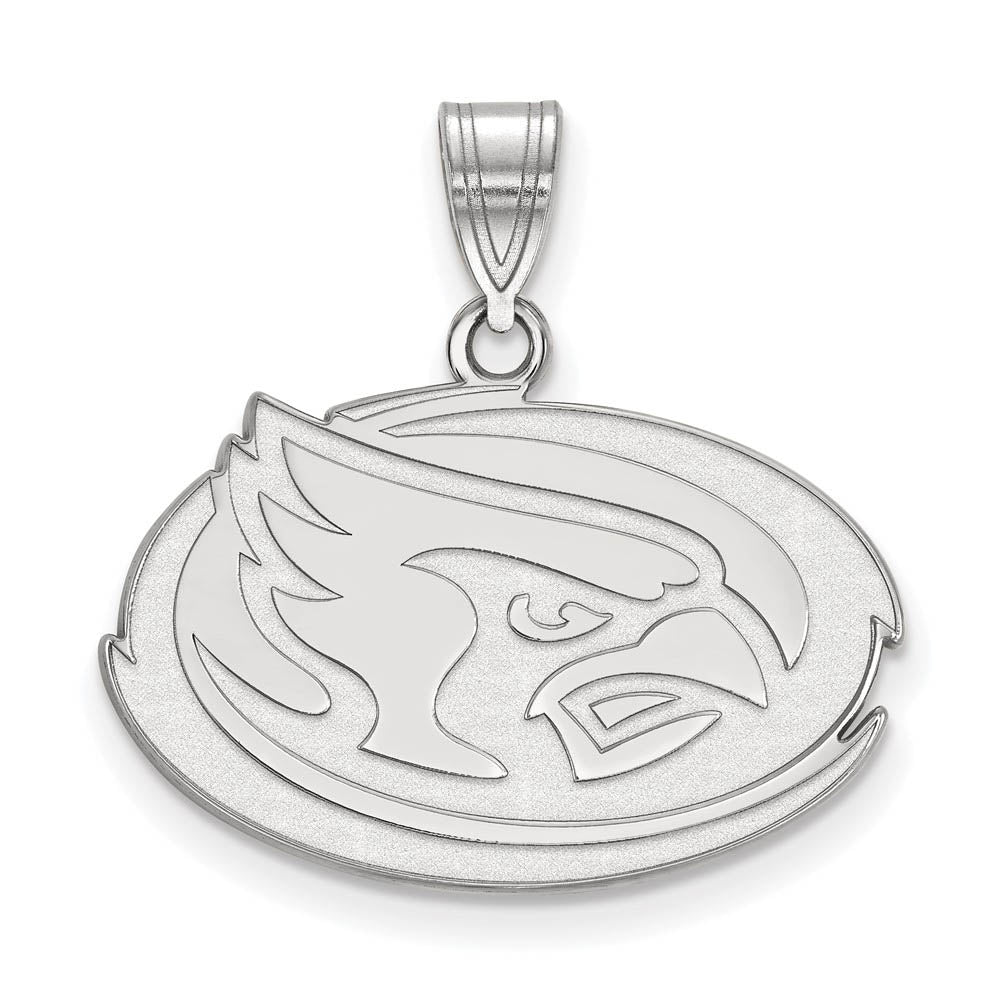 Sterling Silver Iowa State Medium Pendant, Item P19516 by The Black Bow Jewelry Co.