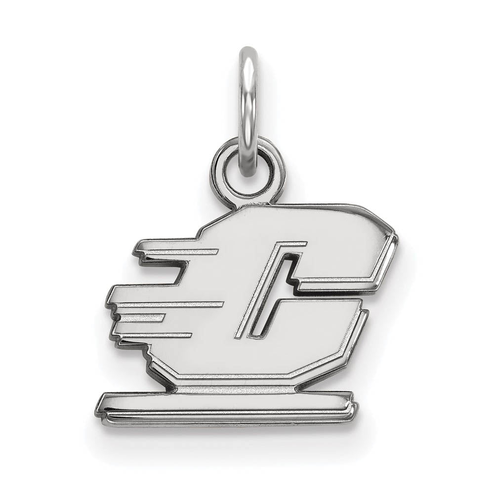 10k White Gold Central Michigan U XS (Tiny) Charm or Pendant, Item P22667 by The Black Bow Jewelry Co.