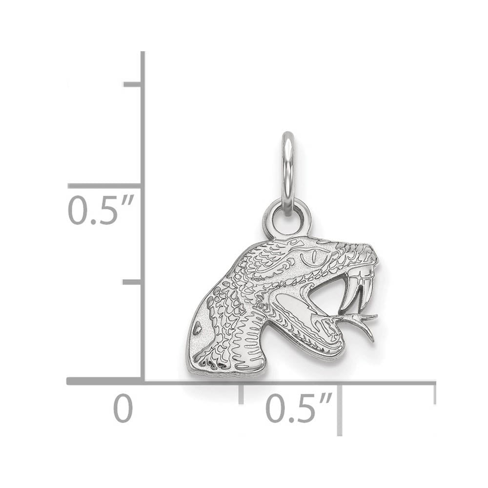 Alternate view of the 10k White Gold Florida A&M U XS (Tiny) Charm or Pendant by The Black Bow Jewelry Co.