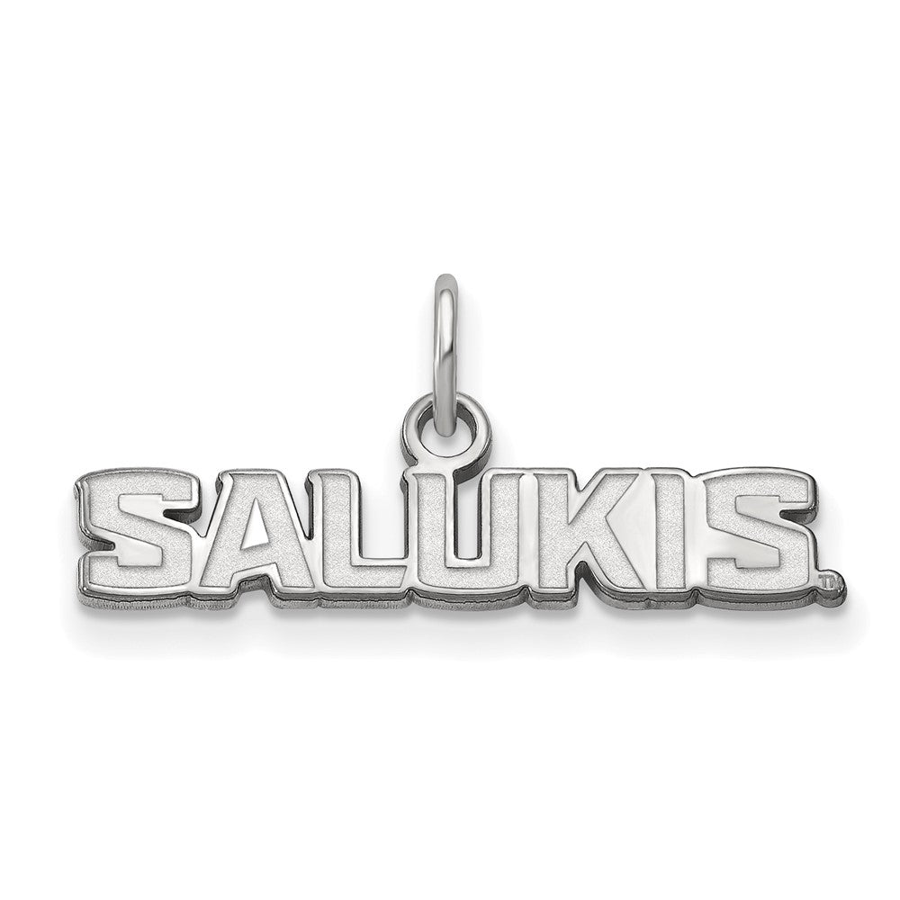10k White Gold Southern Illinois U. XS (Tiny) Charm or Pendant, Item P22760 by The Black Bow Jewelry Co.
