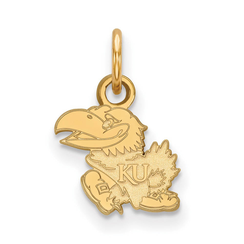 10k Yellow Gold U. of Kansas XS (Tiny) Mascot Charm or Pendant, Item P22831 by The Black Bow Jewelry Co.