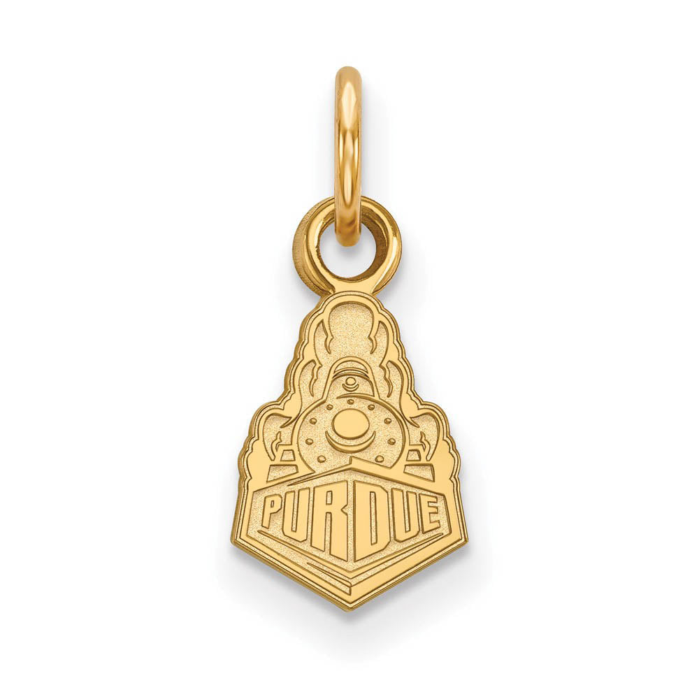10k Yellow Gold Purdue XS (Tiny) Logo Charm or Pendant, Item P22861 by The Black Bow Jewelry Co.