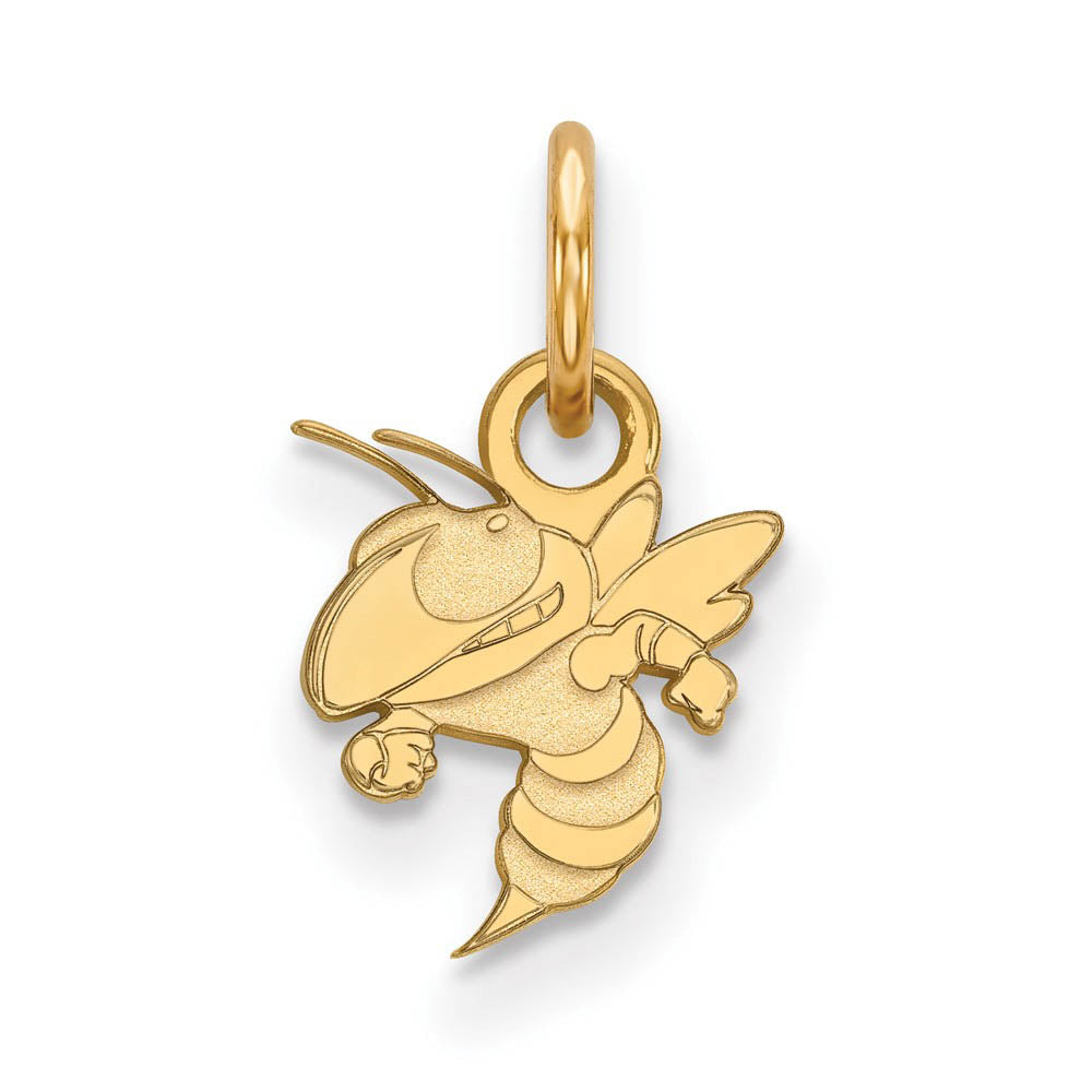 10k Yellow Gold Georgia Technology XS (Tiny) Charm or Pendant, Item P22864 by The Black Bow Jewelry Co.