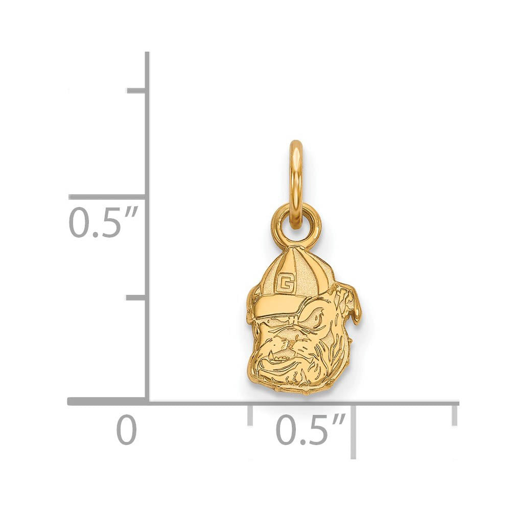 Alternate view of the 10k Yellow Gold U. of Georgia XS (Tiny) Mascot Charm or Pendant by The Black Bow Jewelry Co.