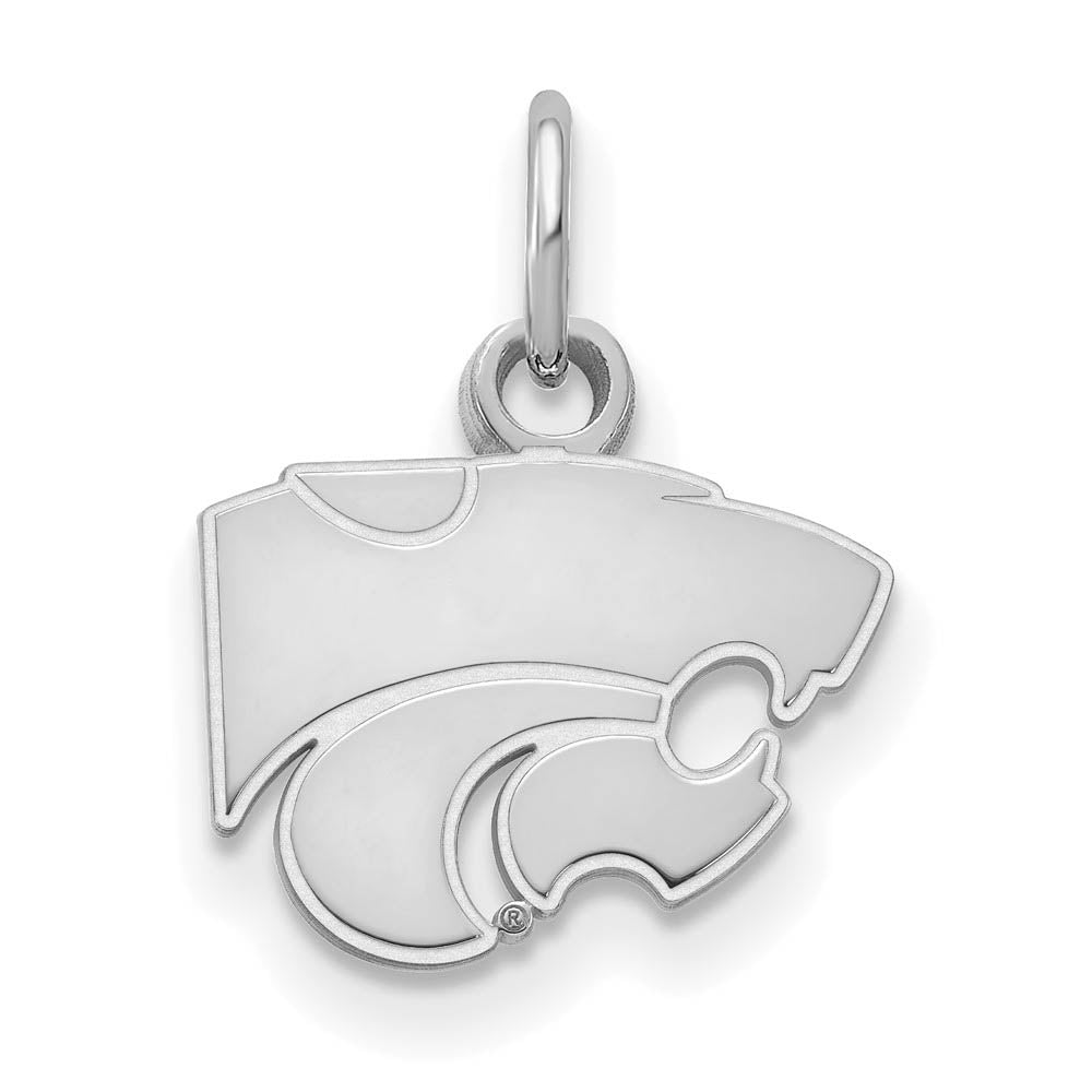 14k White Gold Kansas State XS (Tiny) Mascot Charm or Pendant, Item P22904 by The Black Bow Jewelry Co.