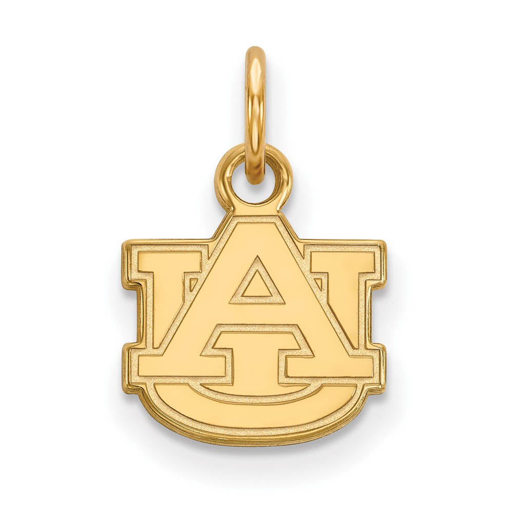 14k Yellow Gold Auburn U XS (Tiny) 'AU' Charm or Pendant, Item P22986 by The Black Bow Jewelry Co.