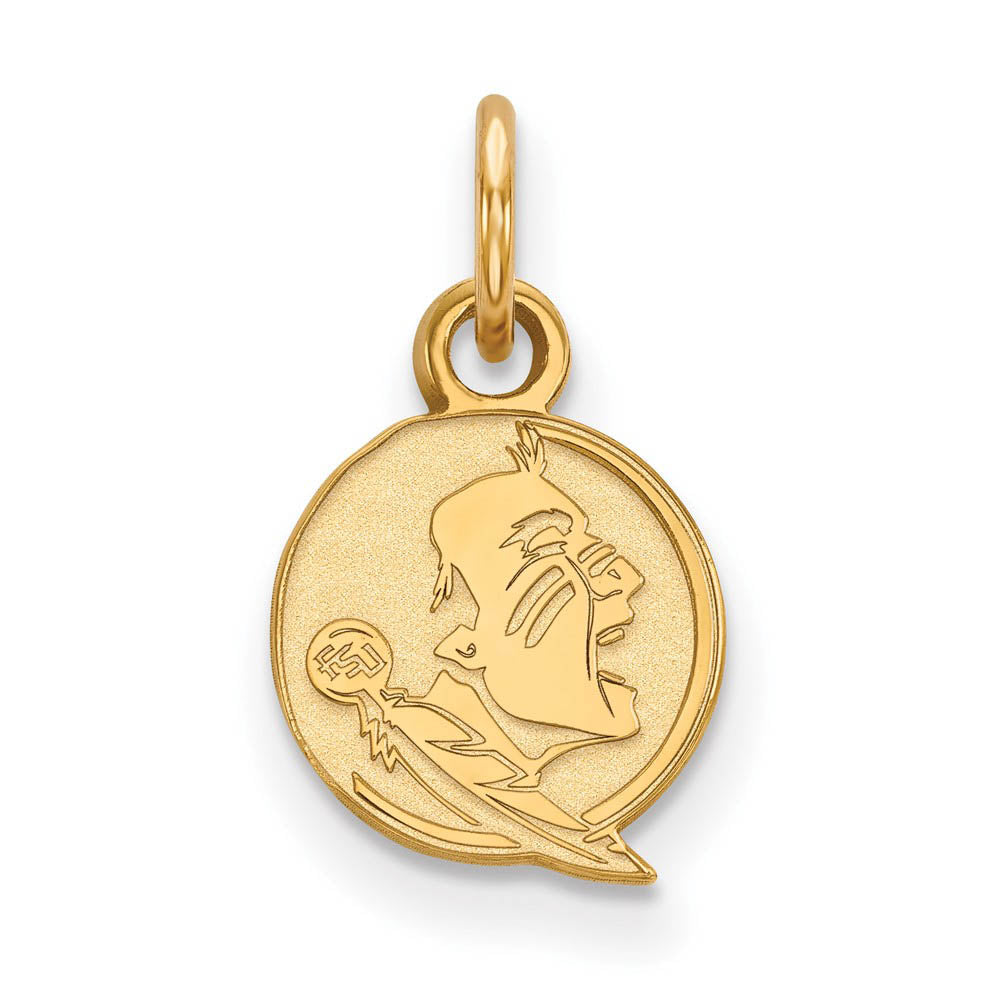14K Yellow Gold Florida State XS (Tiny) Mascot Charm or Pendant, Item P23056 by The Black Bow Jewelry Co.