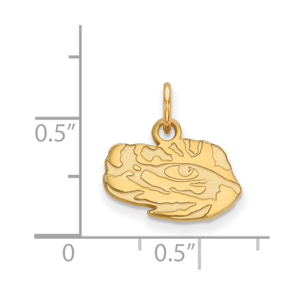 Alternate view of the 14k Gold Plated Silver Louisiana State XS (Tiny) Mascot Charm Pendant by The Black Bow Jewelry Co.
