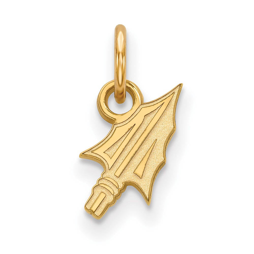 14k Gold Plated Silver Florida State XS (Tiny) Charm or Pendant, Item P23170 by The Black Bow Jewelry Co.