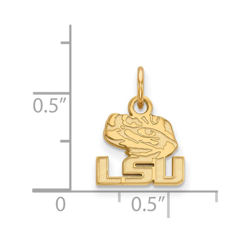 Alternate view of the 14k Gold Plated Silver Louisiana State XS (Tiny) Charm or Pendant by The Black Bow Jewelry Co.