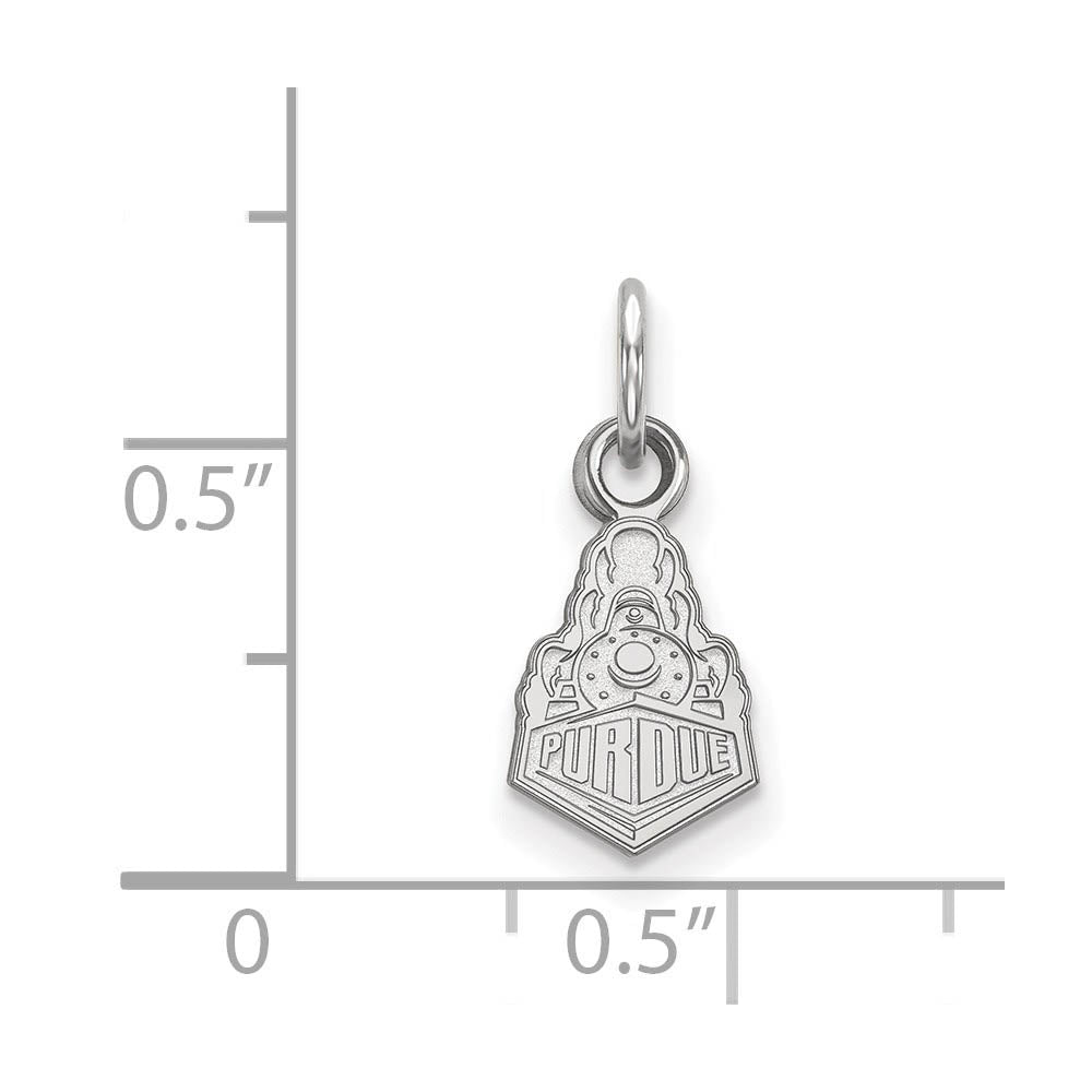 Alternate view of the Sterling Silver Purdue XS (Tiny) Logo Charm or Pendant by The Black Bow Jewelry Co.