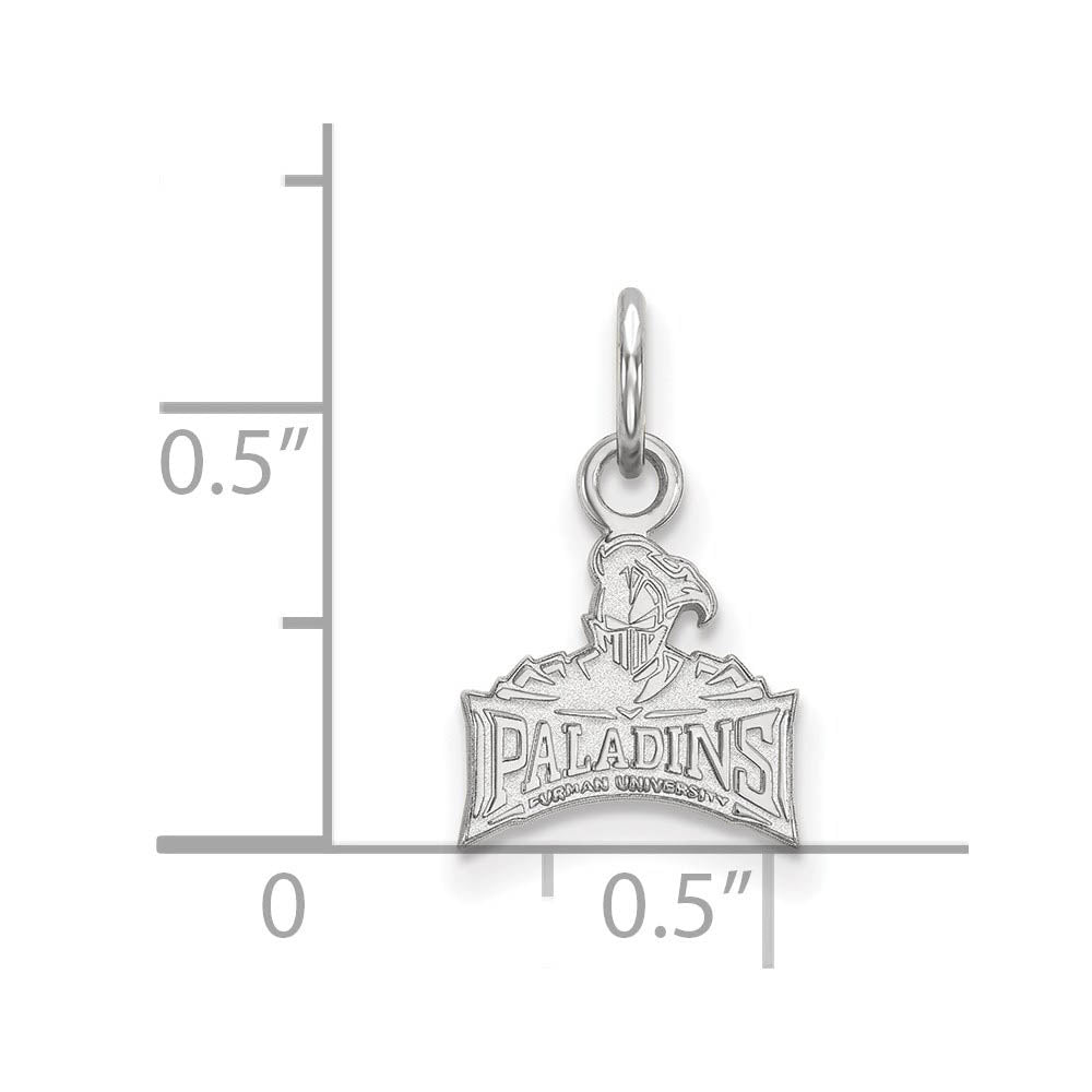 Alternate view of the 10k White Gold Furman U XS (Tiny) Logo Charm or Pendant by The Black Bow Jewelry Co.