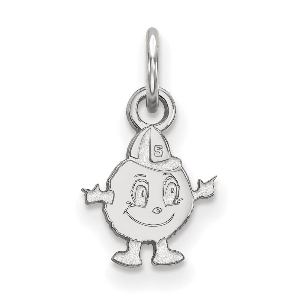 10k White Gold Syracuse U. XS (Tiny) Charm or Pendant, Item P23443 by The Black Bow Jewelry Co.