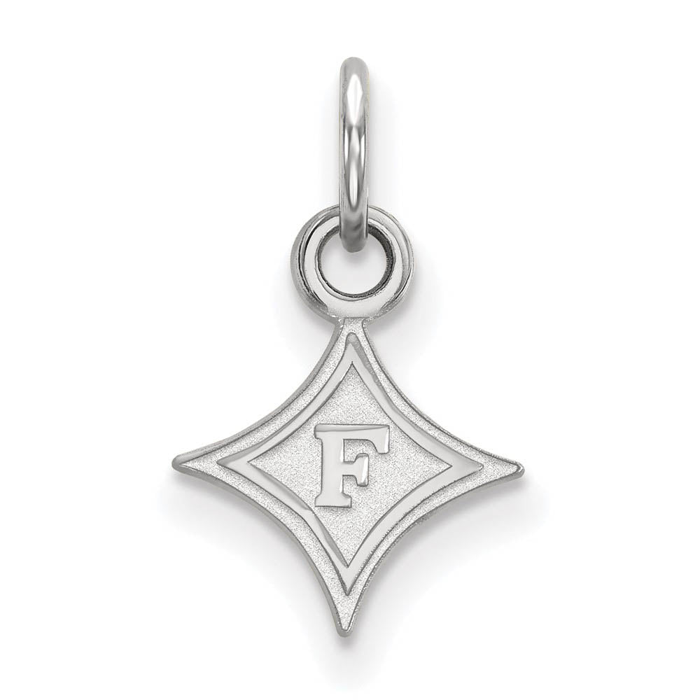 14k White Gold Furman U XS (Tiny) Rhombus Charm or Pendant, Item P23698 by The Black Bow Jewelry Co.