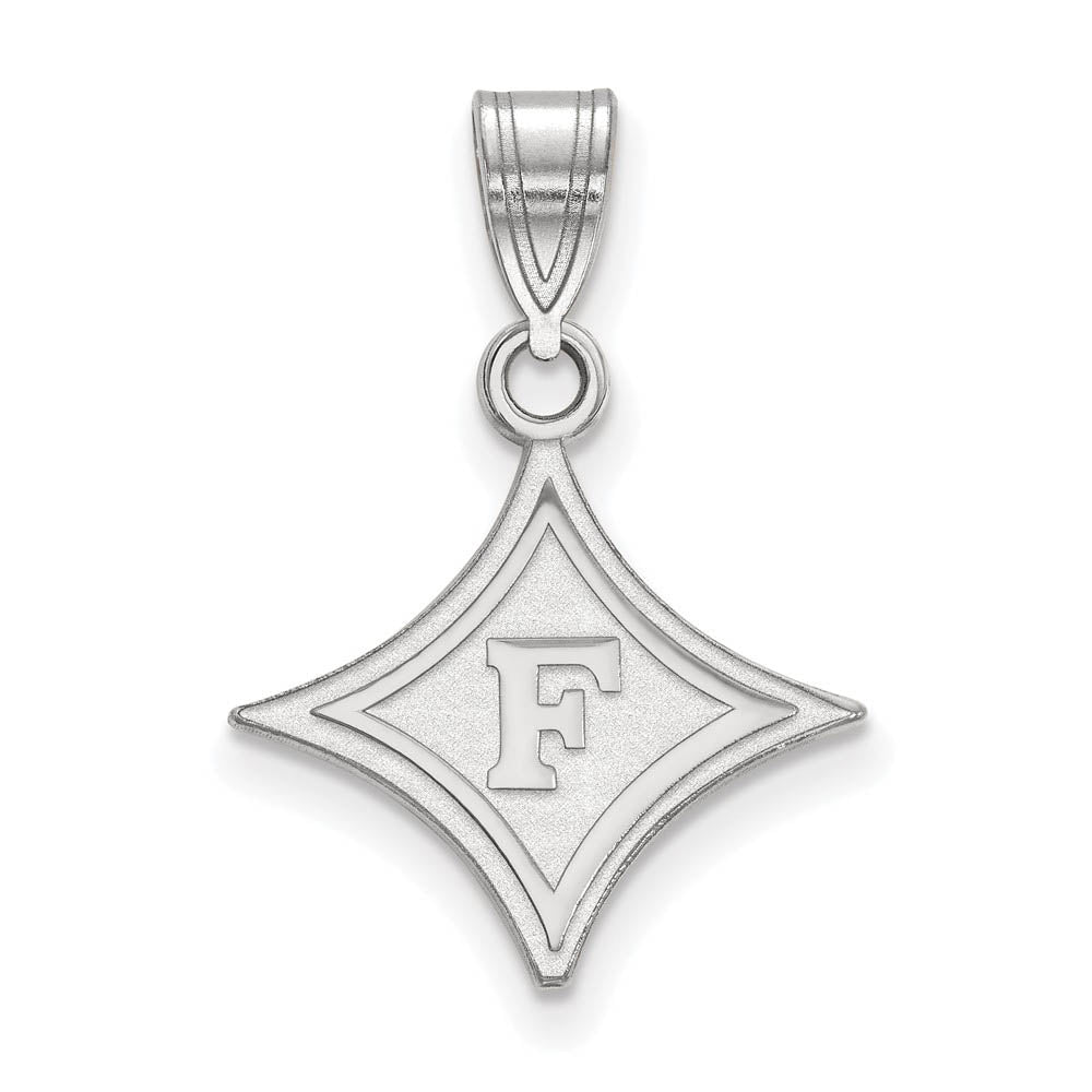 14k White Gold Furman U Medium Rhombus Pendant, Item P23887 by The Black Bow Jewelry Co.