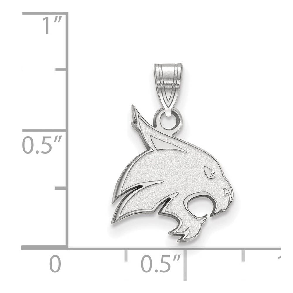 Alternate view of the 14k White Gold Texas State Medium Pendant by The Black Bow Jewelry Co.