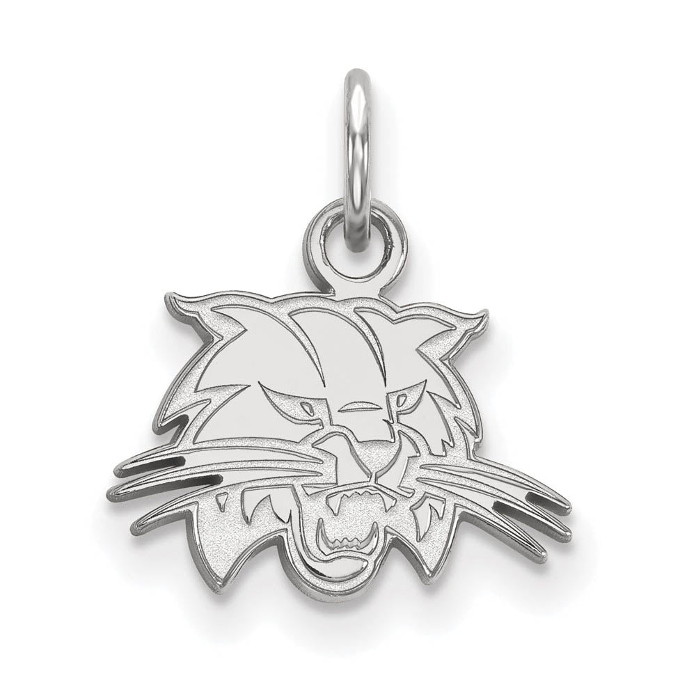 14k White Gold Ohio U. XS (Tiny) Charm or Pendant, Item P24105 by The Black Bow Jewelry Co.