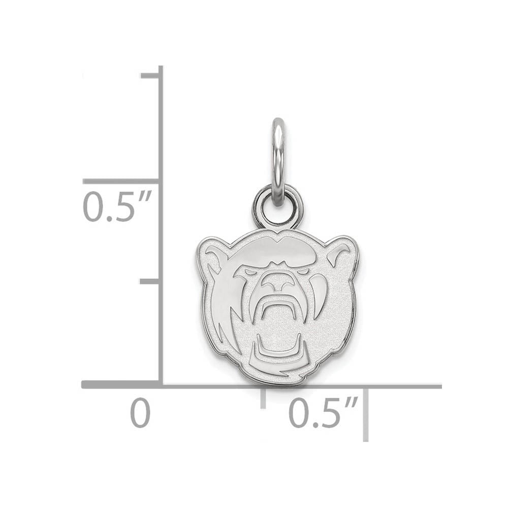 Alternate view of the 14k White Gold Baylor U XS (Tiny) Bears Charm or Pendant by The Black Bow Jewelry Co.