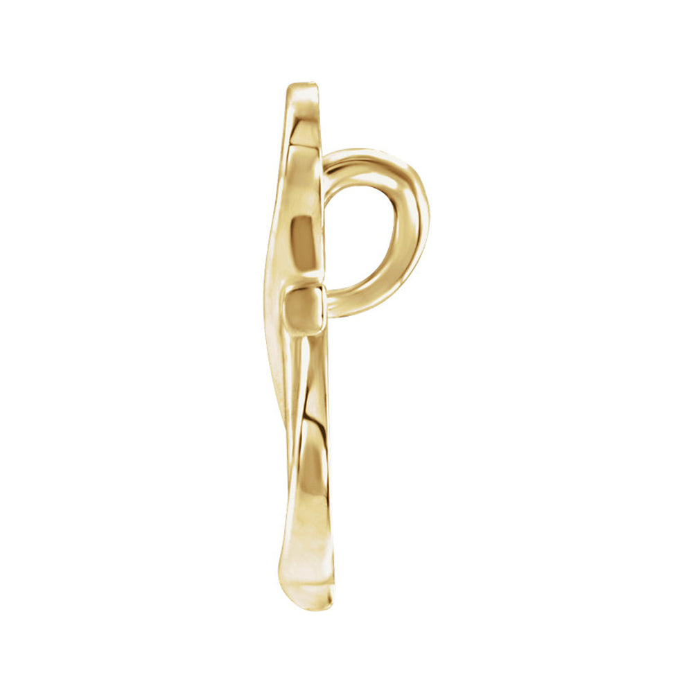 Alternate view of the 14k Yellow Gold Infinity Cross Slide Pendant, 15mm by The Black Bow Jewelry Co.