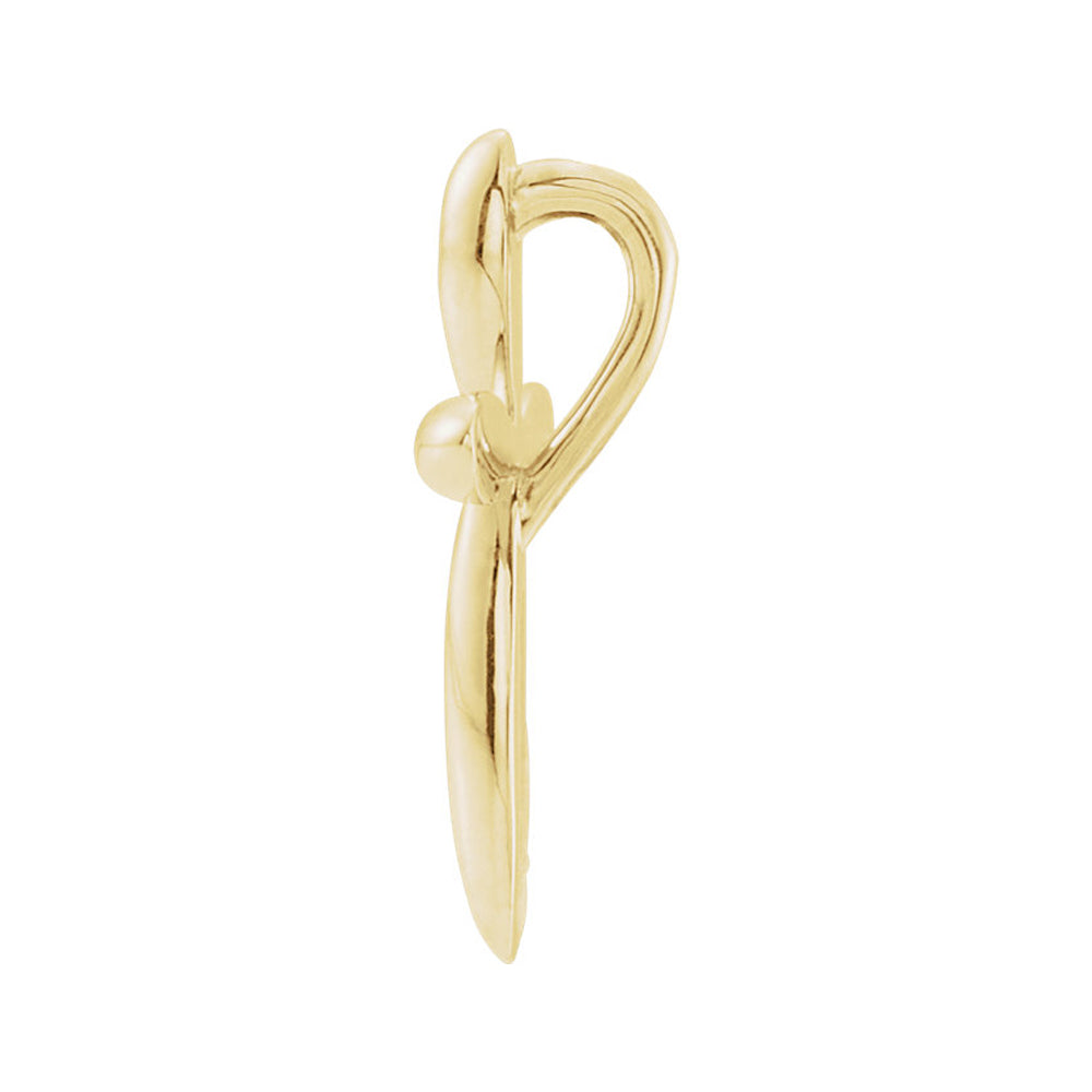 Alternate view of the 14k Yellow Gold Rounded Cross Slide Pendant, 11 x 15mm by The Black Bow Jewelry Co.