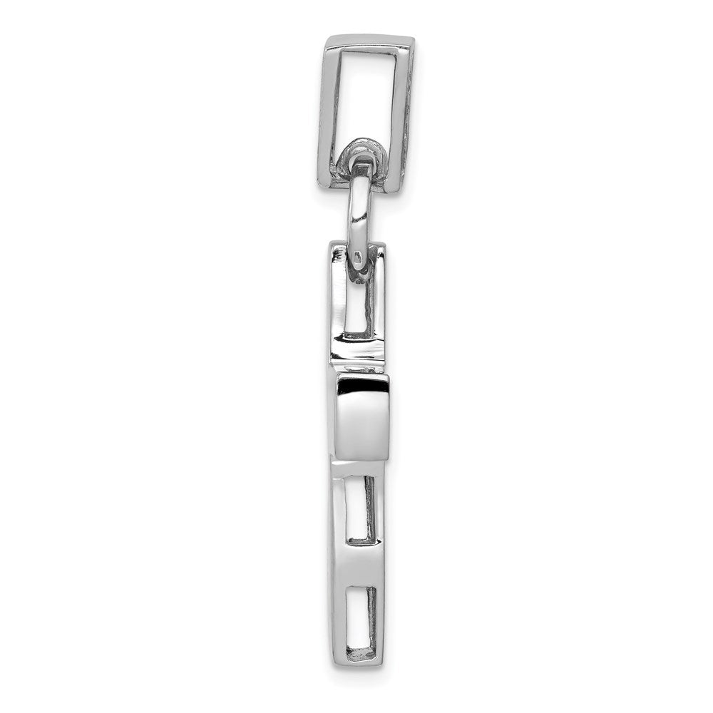 Alternate view of the 14K White Gold Polished Hollow Modern Cross Pendant 20 x 40mm by The Black Bow Jewelry Co.