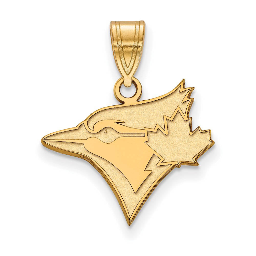 14K Yellow Gold MLB Toronto Blue Jays Medium Logo Pendant, Item P33333 by The Black Bow Jewelry Co.
