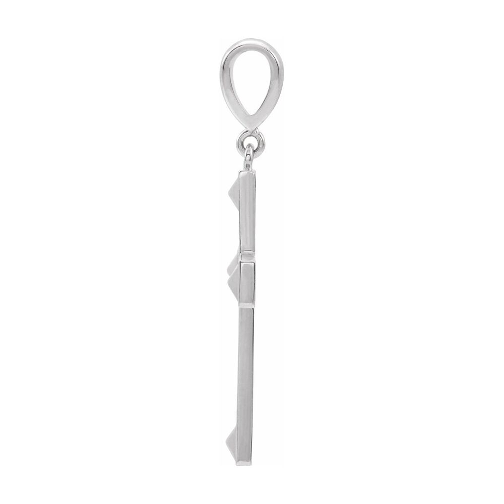 Alternate view of the Sterling Silver Pyramid Cross Pendant, 18 x 27mm by The Black Bow Jewelry Co.