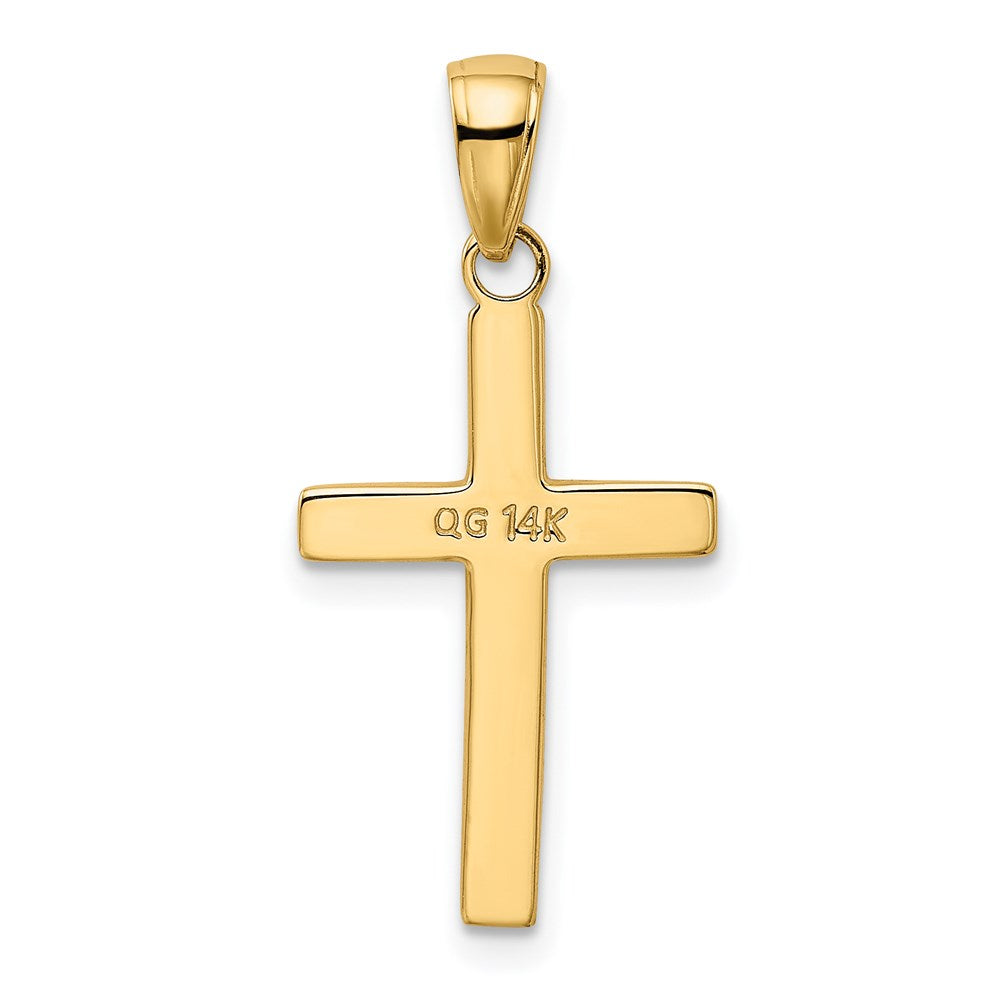 Alternate view of the 14k Yellow Gold, Polished, Latin Cross Pendant by The Black Bow Jewelry Co.