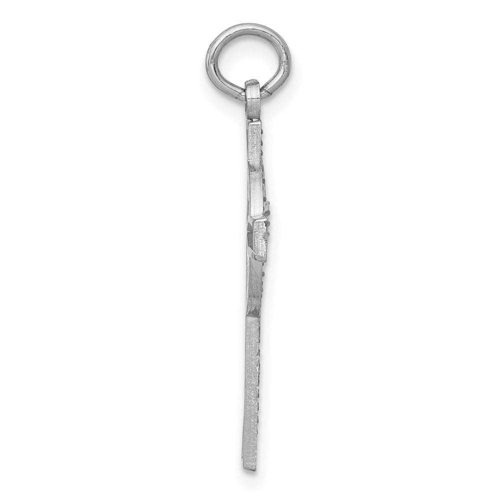 Alternate view of the 14k White Gold, Celtic Cross Charm by The Black Bow Jewelry Co.