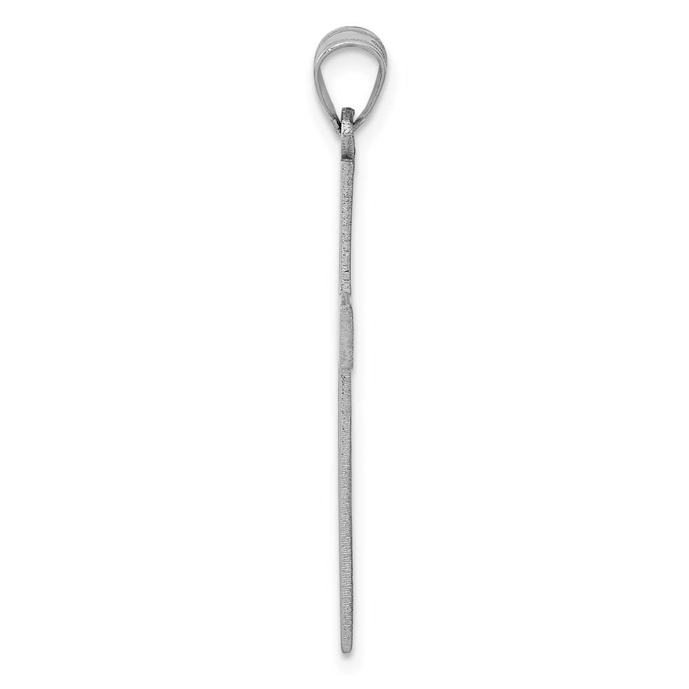 Alternate view of the 14k White Gold, Simple Latin Cross by The Black Bow Jewelry Co.